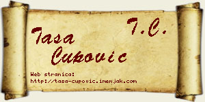 Tasa Čupović vizit kartica